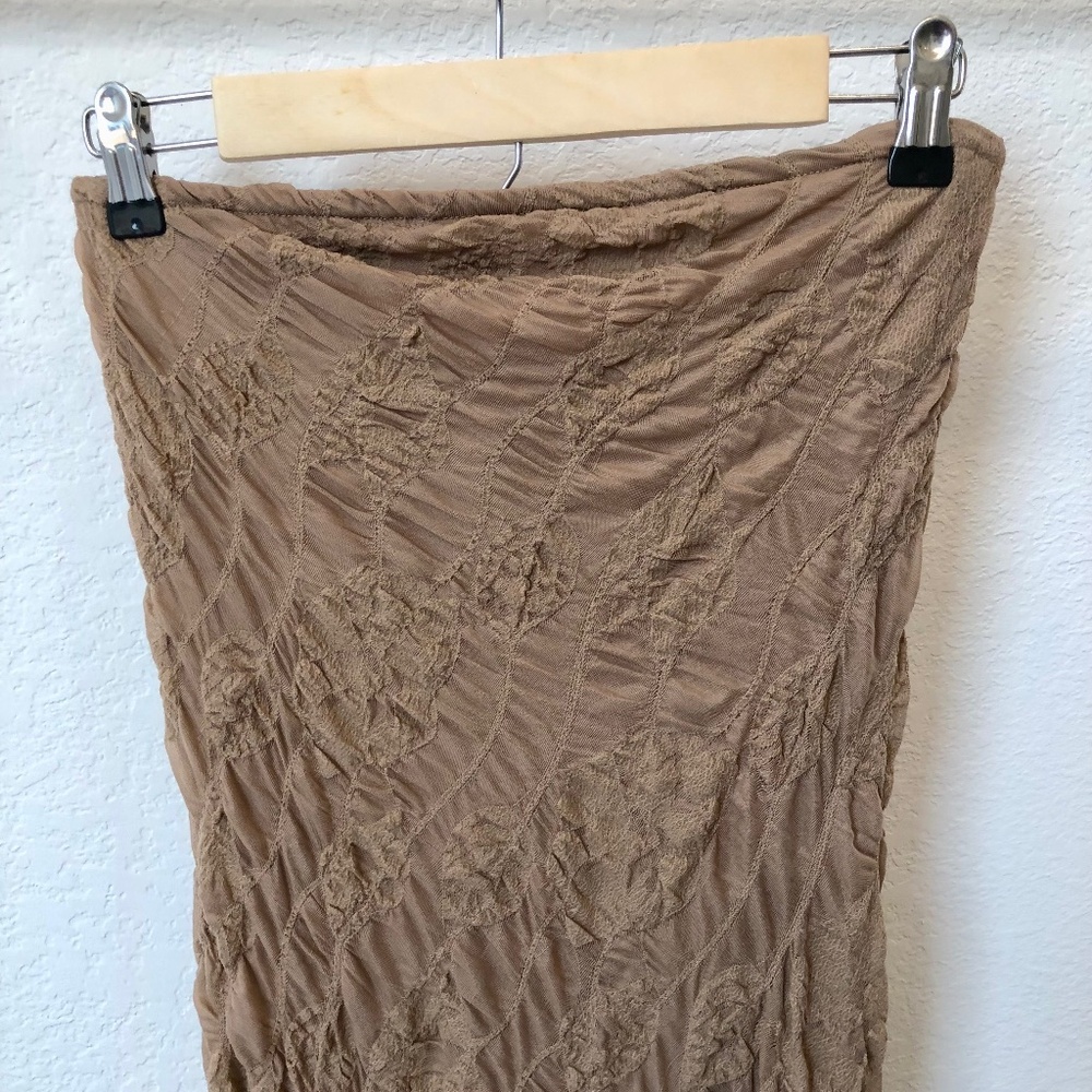 By Anthropologie Strapless Textured Knit Slip Dress